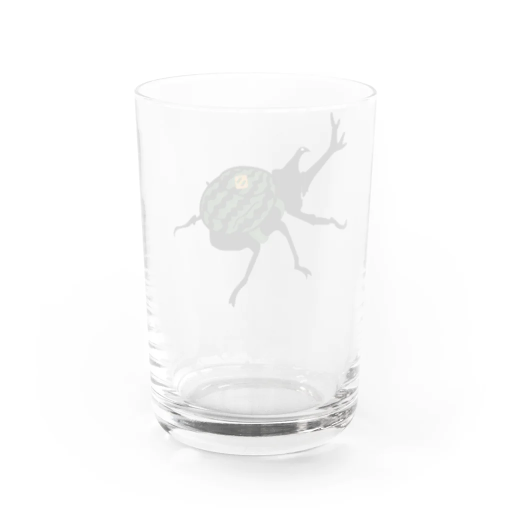 キッズモード某のスイカリュックのカブトムシ Water Glass :back