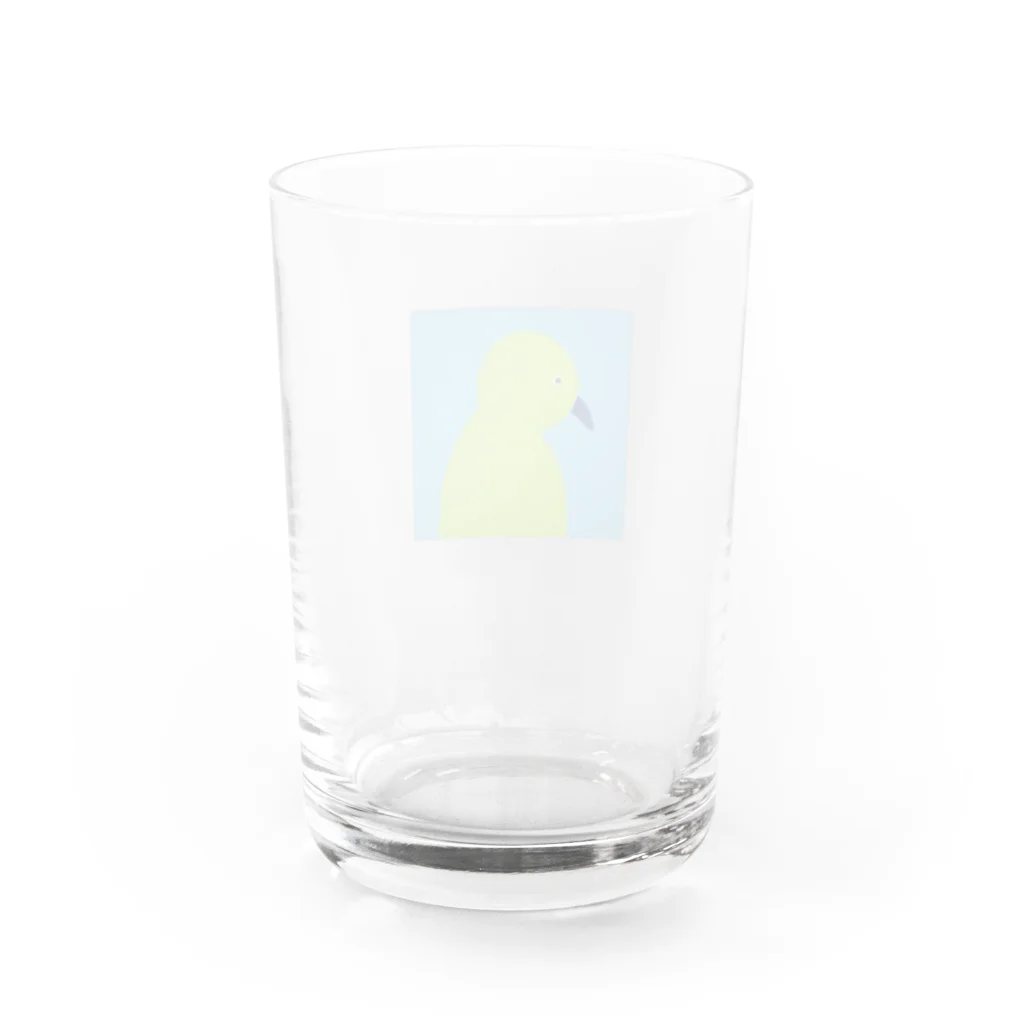 テイエンコウのお店 🦖🦕🦖🦕🦖のキミドリの鳥 Water Glass :back