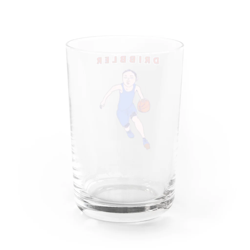 NIKORASU GOのバスケットデザイン「ドリブラー」＜英語バージョン＞＜tシャツ　パーカー　スウェット　ETC＞ Water Glass :back