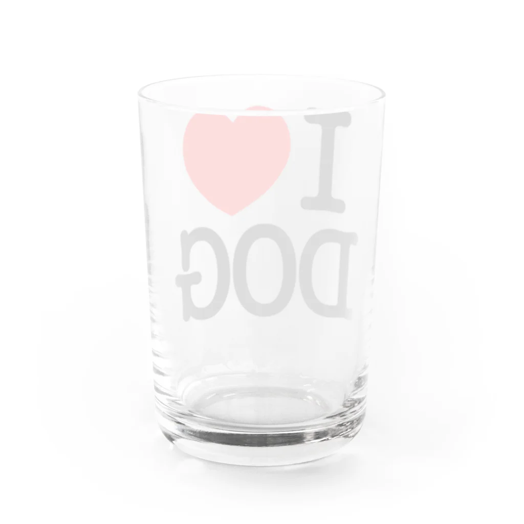 I LOVE SHOPのI LOVE DOG-アイラブドッグ- Water Glass :back