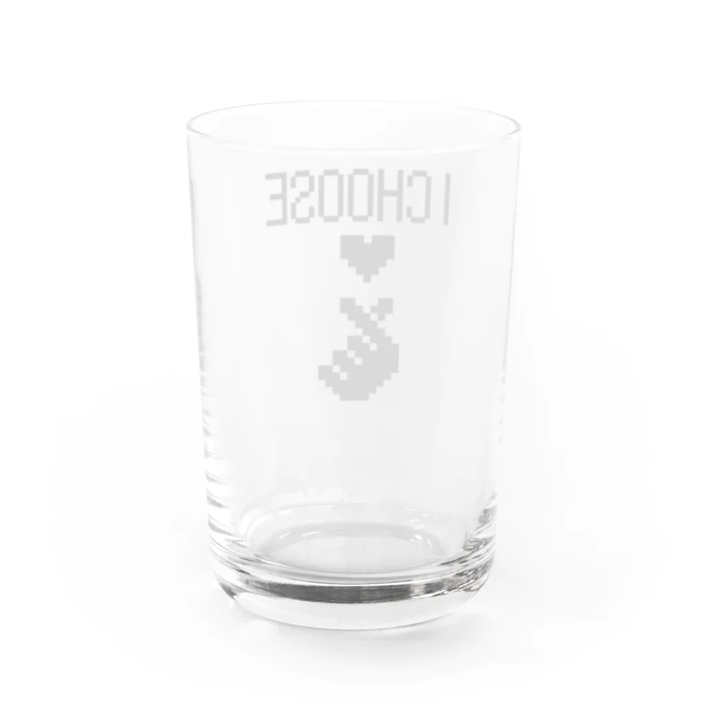 jsprintstudioのレトロゲームすたいるキュンです。黒文字Ver. Water Glass :back