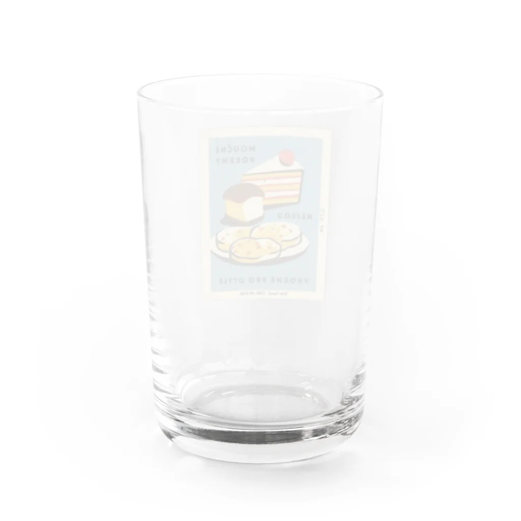 YS VINTAGE WORKSのチェコ・スロヴァキア マッチ（パンとケーキ） Water Glass :back