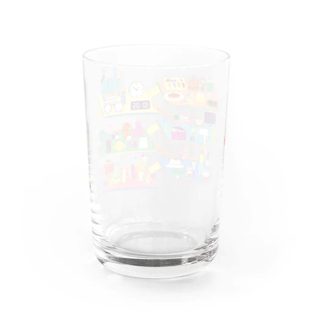 マヨマカ社のみなみも百貨店フロアガイド Water Glass :back
