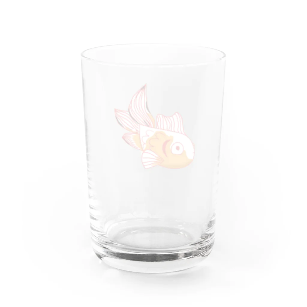 しぜんのグッズの出目金くん Water Glass :back