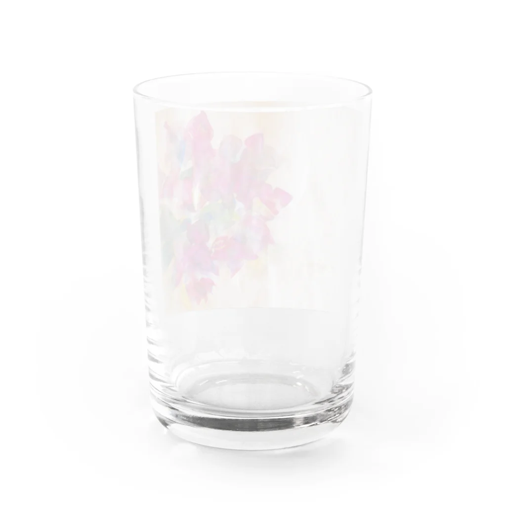 Art Room SunSのブーゲンビリアの絵 Water Glass :back