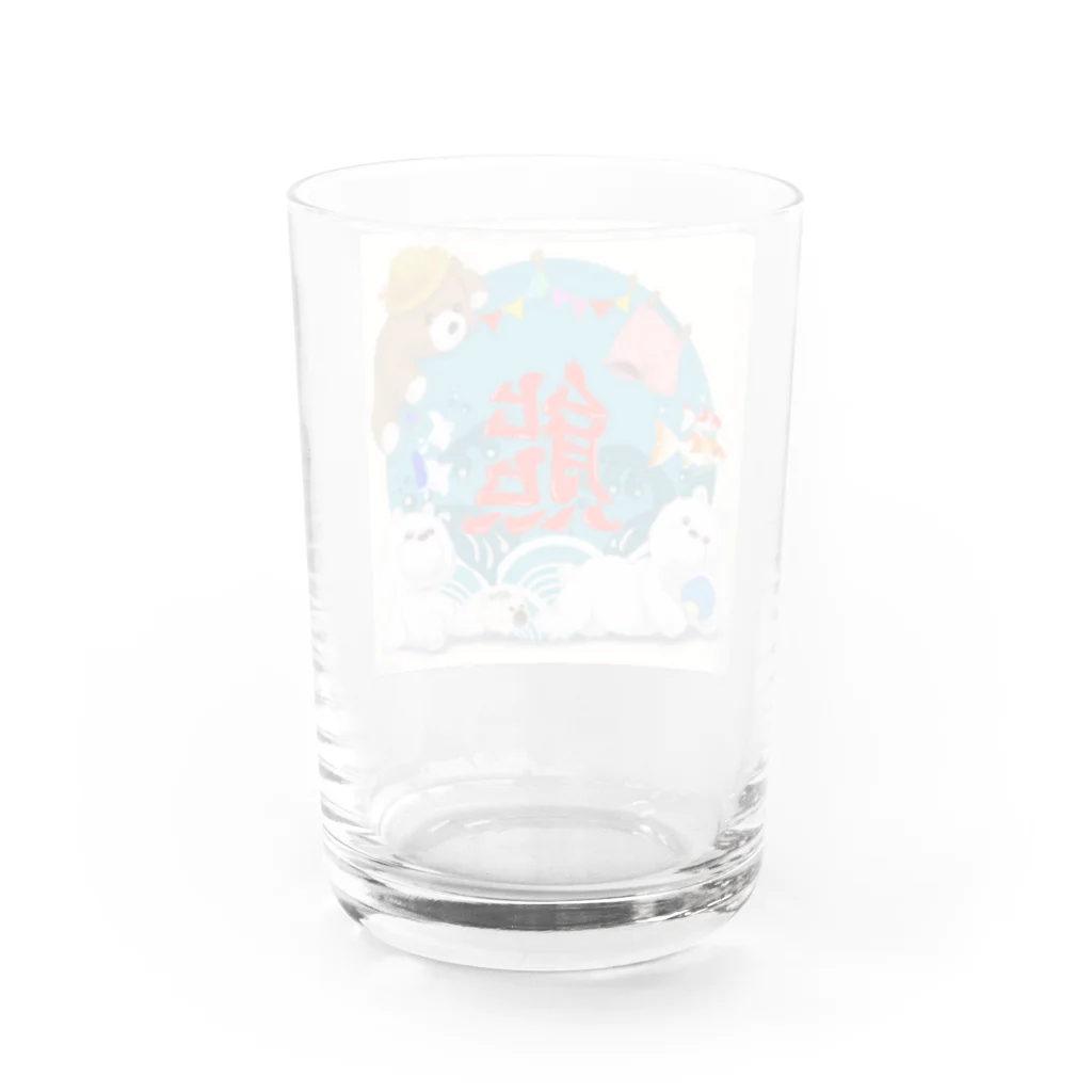 熊活のすゝめの熊活のすゝめ　夏くまver Water Glass :back