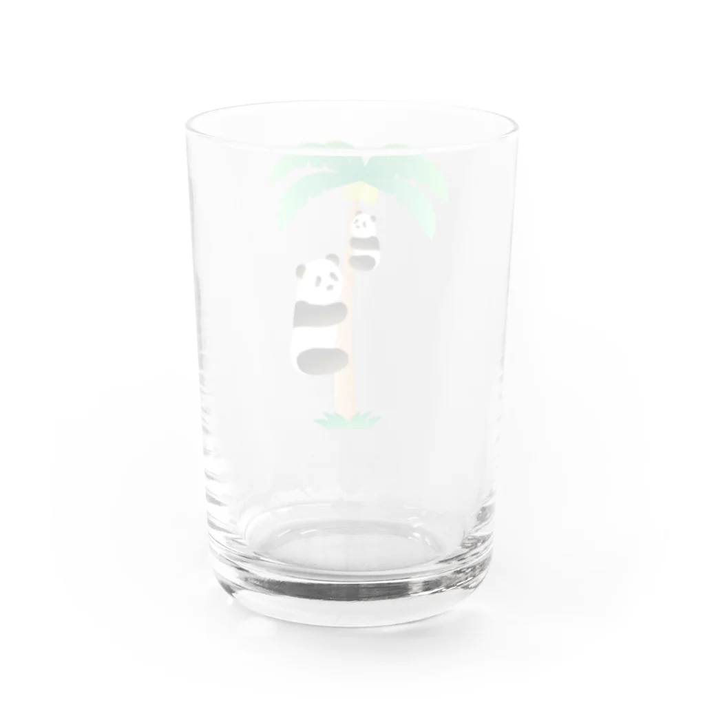 パンダむんのヤシの木に Water Glass :back