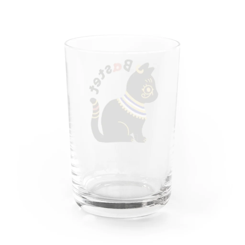 LAP CATs ＊hizaneko＊のバステト神（ベビちゃん仕様）文字凸バージョン Water Glass :back