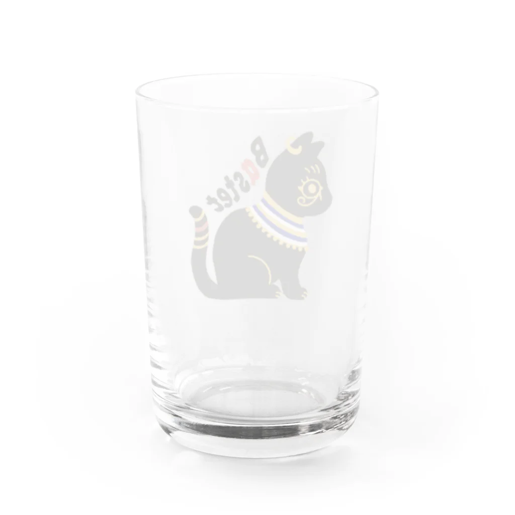 LAP CATs ＊hizaneko＊のバステト神（ベビちゃん仕様）文字凹バージョン Water Glass :back