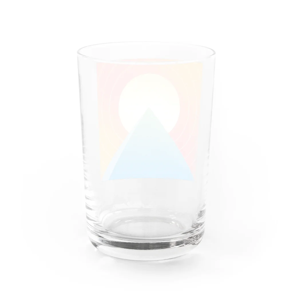 yummig_grafのピラミッドと太陽 Water Glass :back