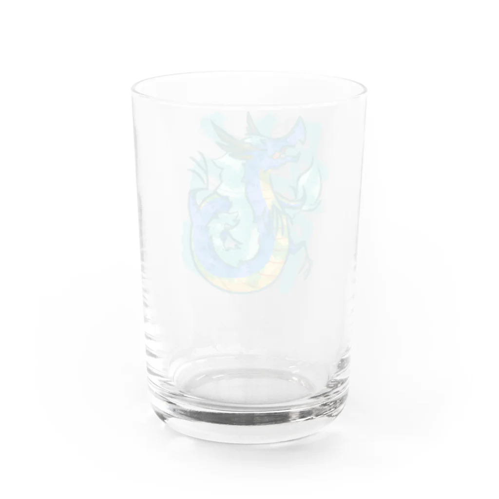 しらのぎつねの涼やか青龍 Water Glass :back