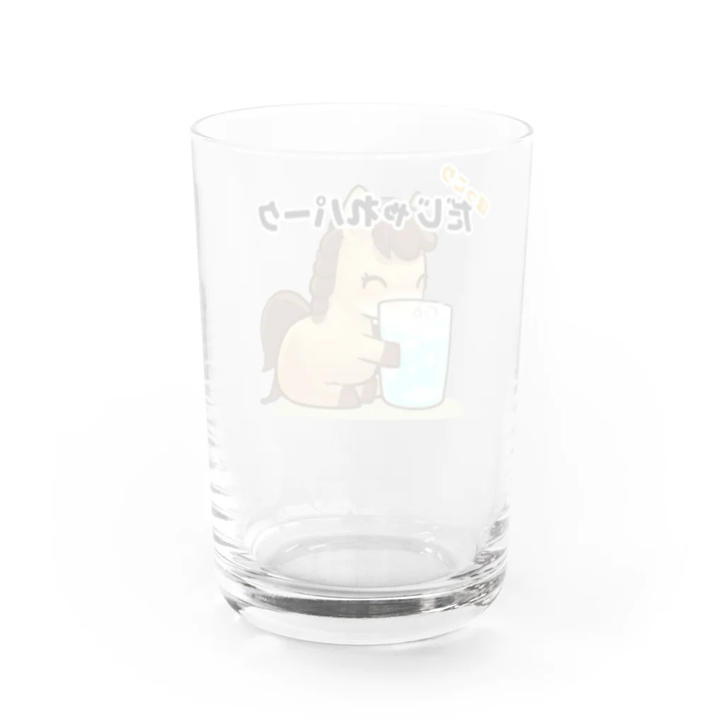 ほっこり だじゃれパーク 限定グッズの公式ロゴ Water Glass :back