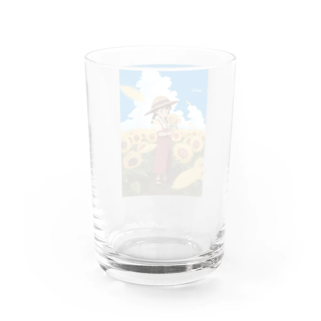 にしもてぃ/漫画の夏のひまわりの子 Water Glass :back