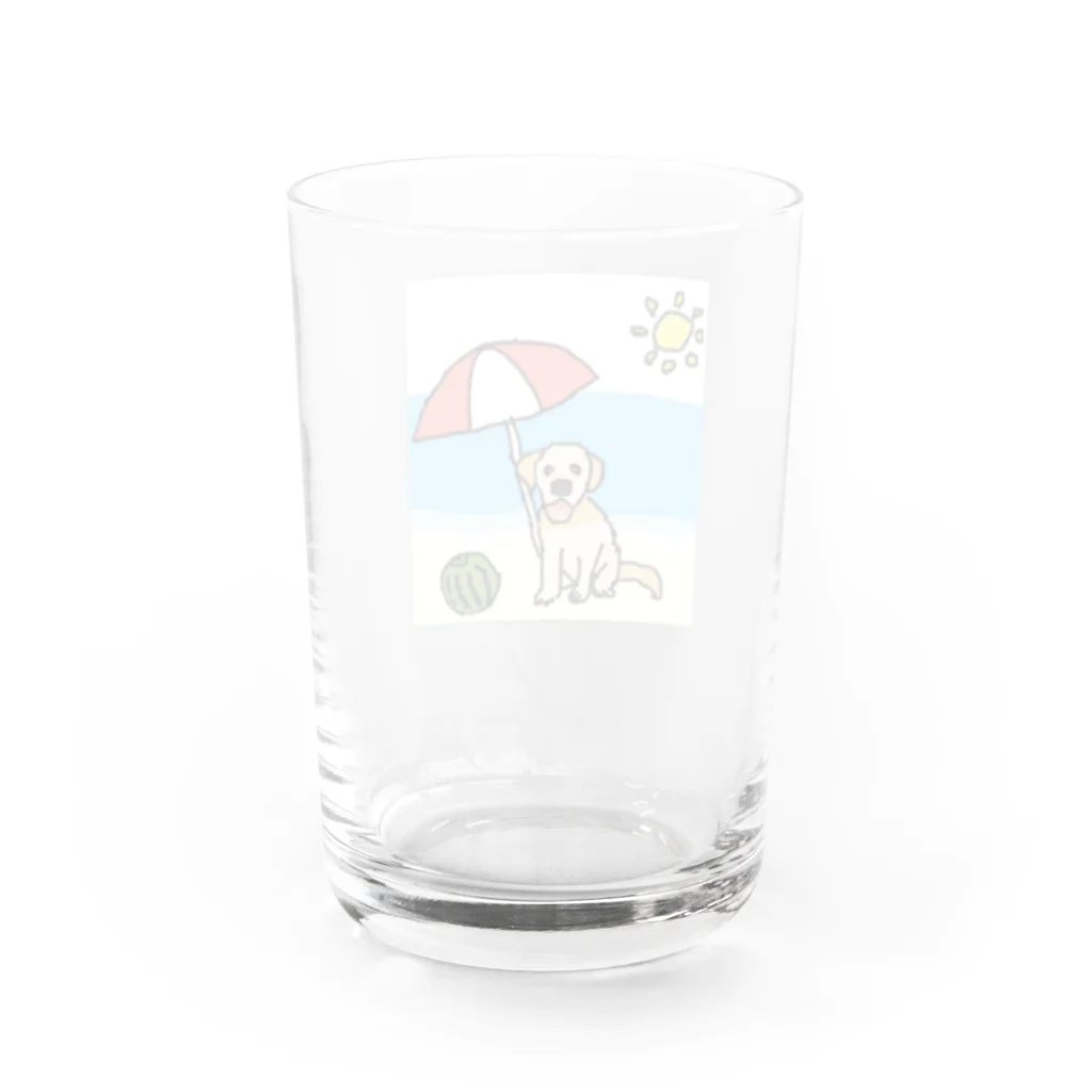 ほのぼのモカくんのモカの夏休み Water Glass :back