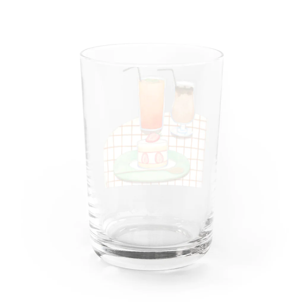 nukumiのStrawberry short cake Water Glass :back