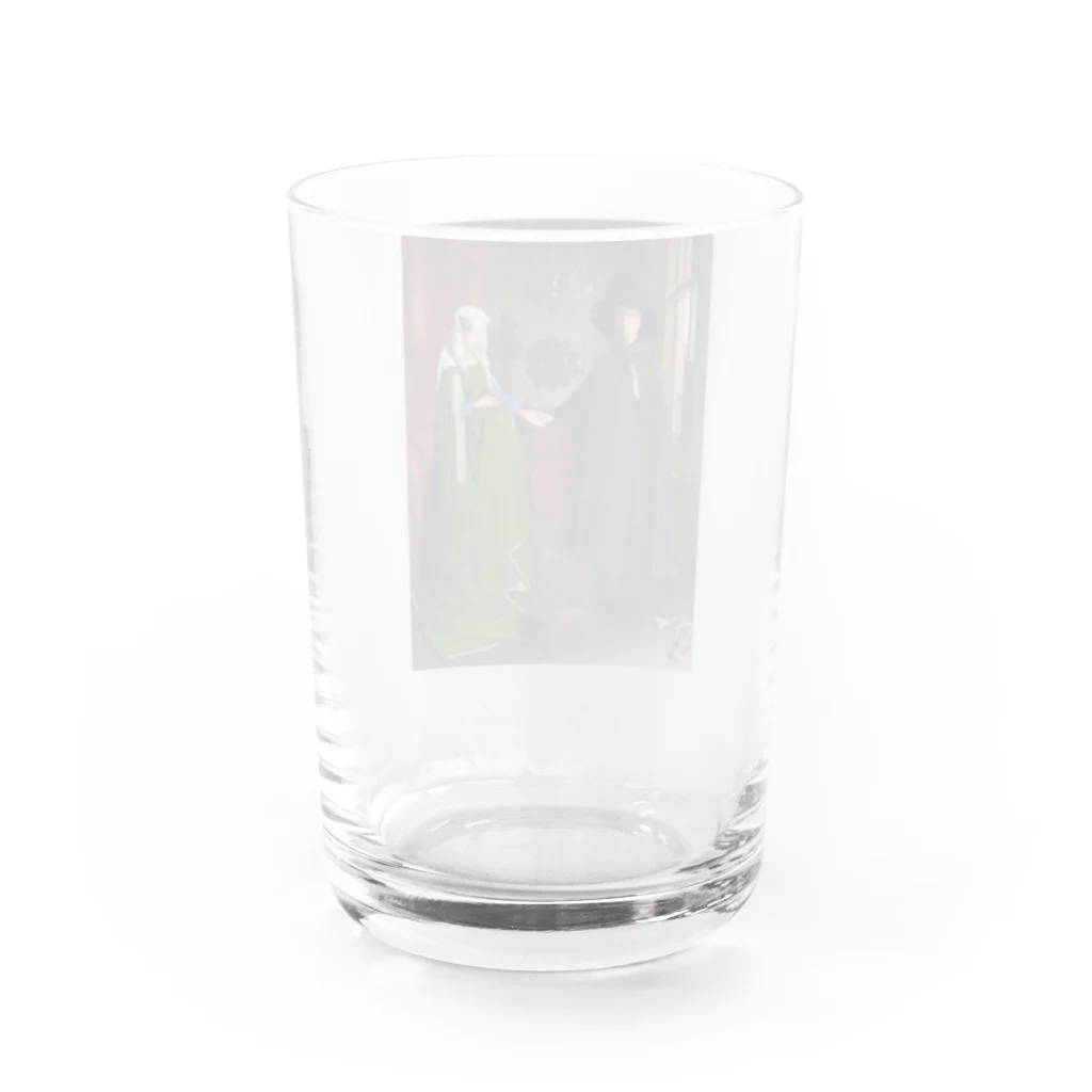 世界美術商店のアルノルフィーニ夫妻像 / The Arnolfini Portrait Water Glass :back