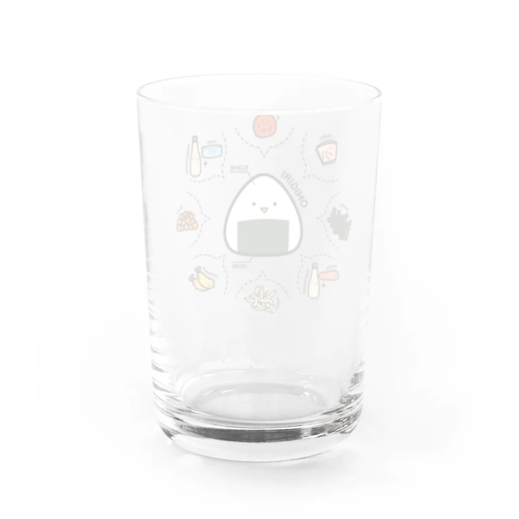 chi-bitのおにぎり・具は色々 Water Glass :back