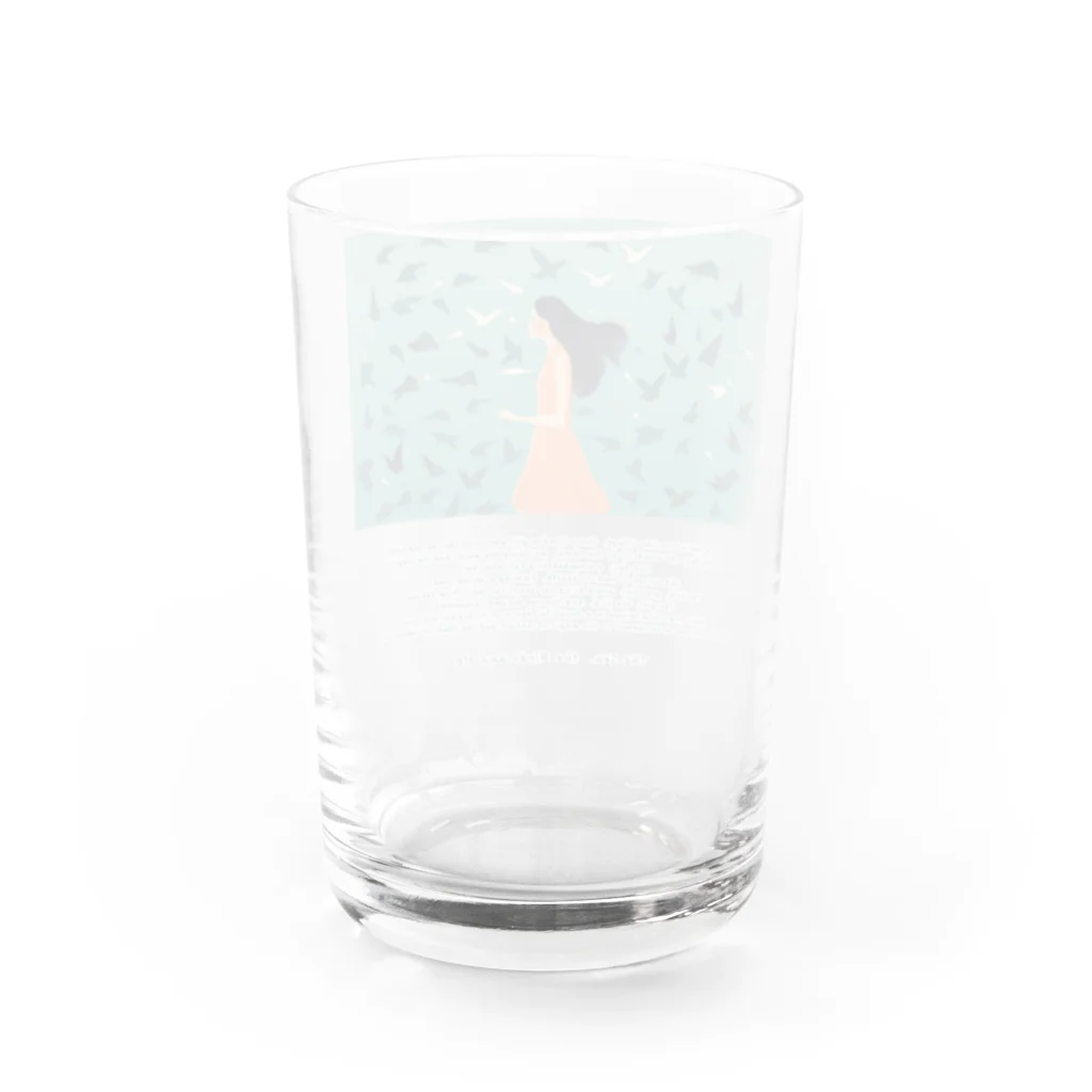 鳥救うSUZURIの『うみ、とり、わたし』【寄付付き商品】 Water Glass :back