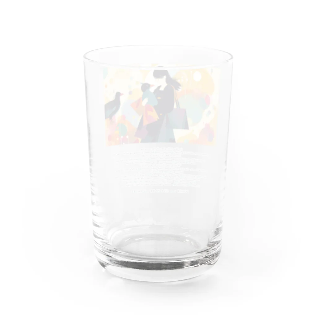 鳥救うSUZURIの『ウチの子になる？』【寄付付き商品】 Water Glass :back