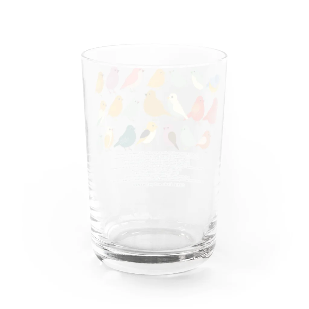 鳥救うSUZURIの『まだなまえのないことりたち』【寄付付き商品】 Water Glass :back