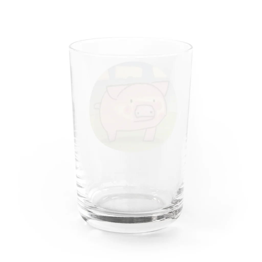 スーパーピッグSUZURI店のスーパーピッグ Water Glass :back