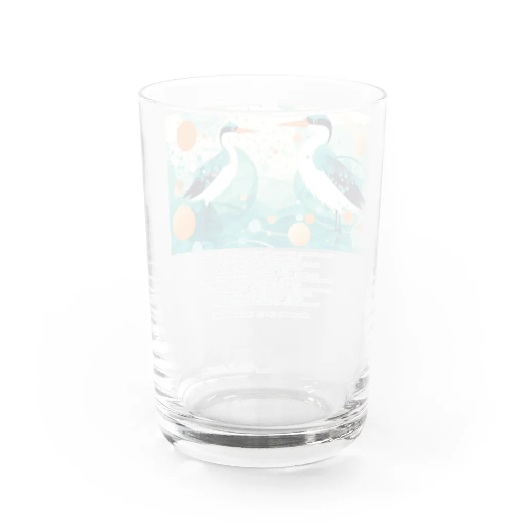 鳥救うSUZURIの『しぶきをまとうみずどり』【寄付付き商品】 Water Glass :back