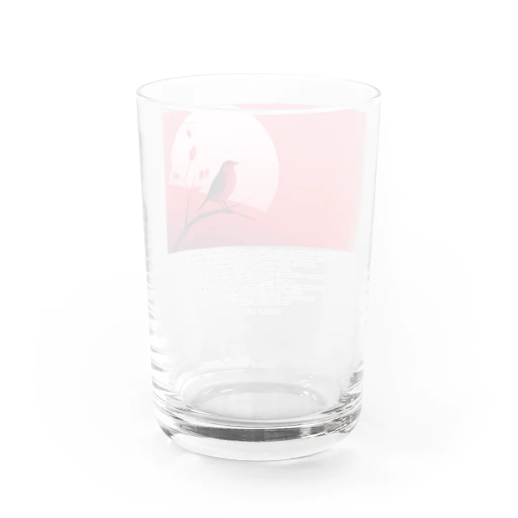 鳥救うSUZURIの『ははどり』【寄付付き商品】 Water Glass :back