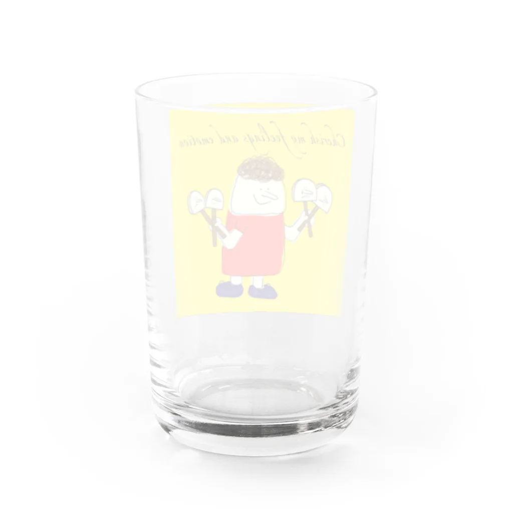 たいこどこどこ　オフィシャルグッズのどんな気持ちもあなただけのもの Water Glass :back