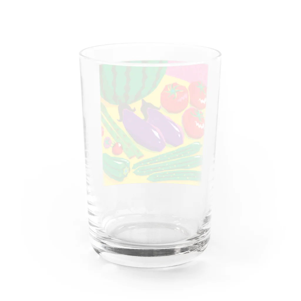 アカネッコのなつやさいたち Water Glass :back