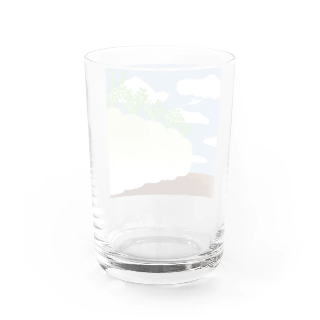 ネコモトタロウショップの畑の大根 Water Glass :back