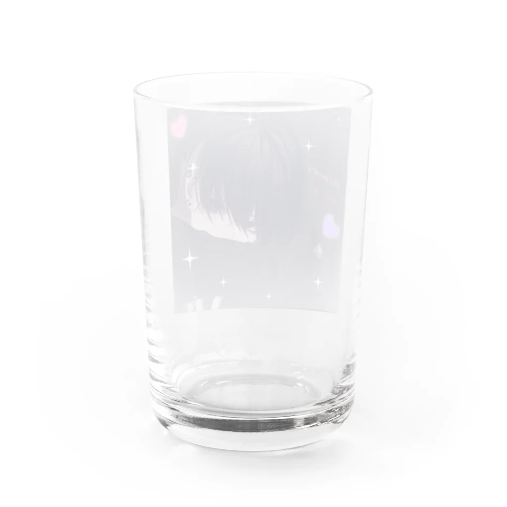 如月 蓮の各3点限定黒髪澪グッズです！ Water Glass :back