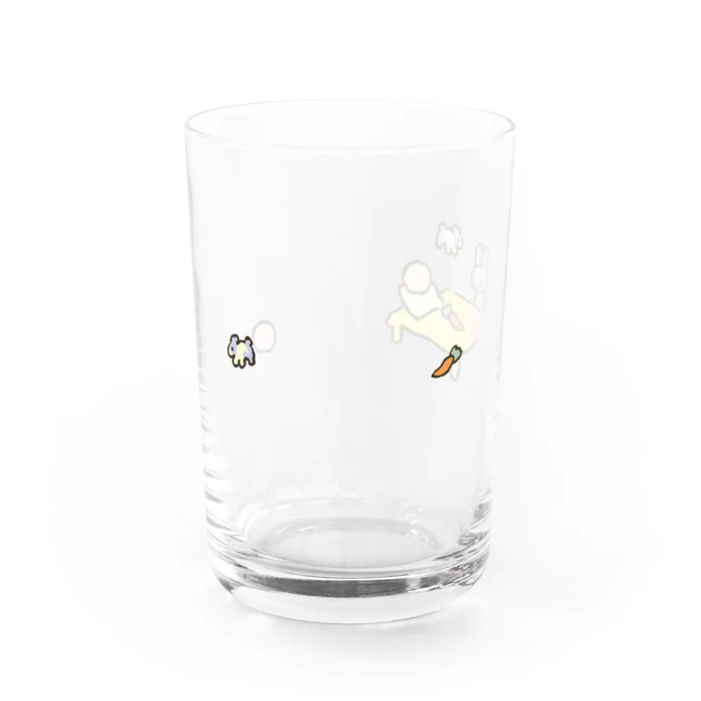 もぎゅへいのおみせの🥕うさこけしとおままごと Water Glass :back