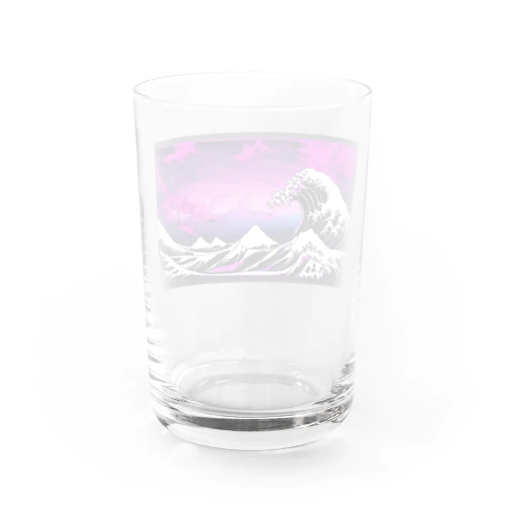 JAPANESE_GODの神奈川沖浪裏 Water Glass :back