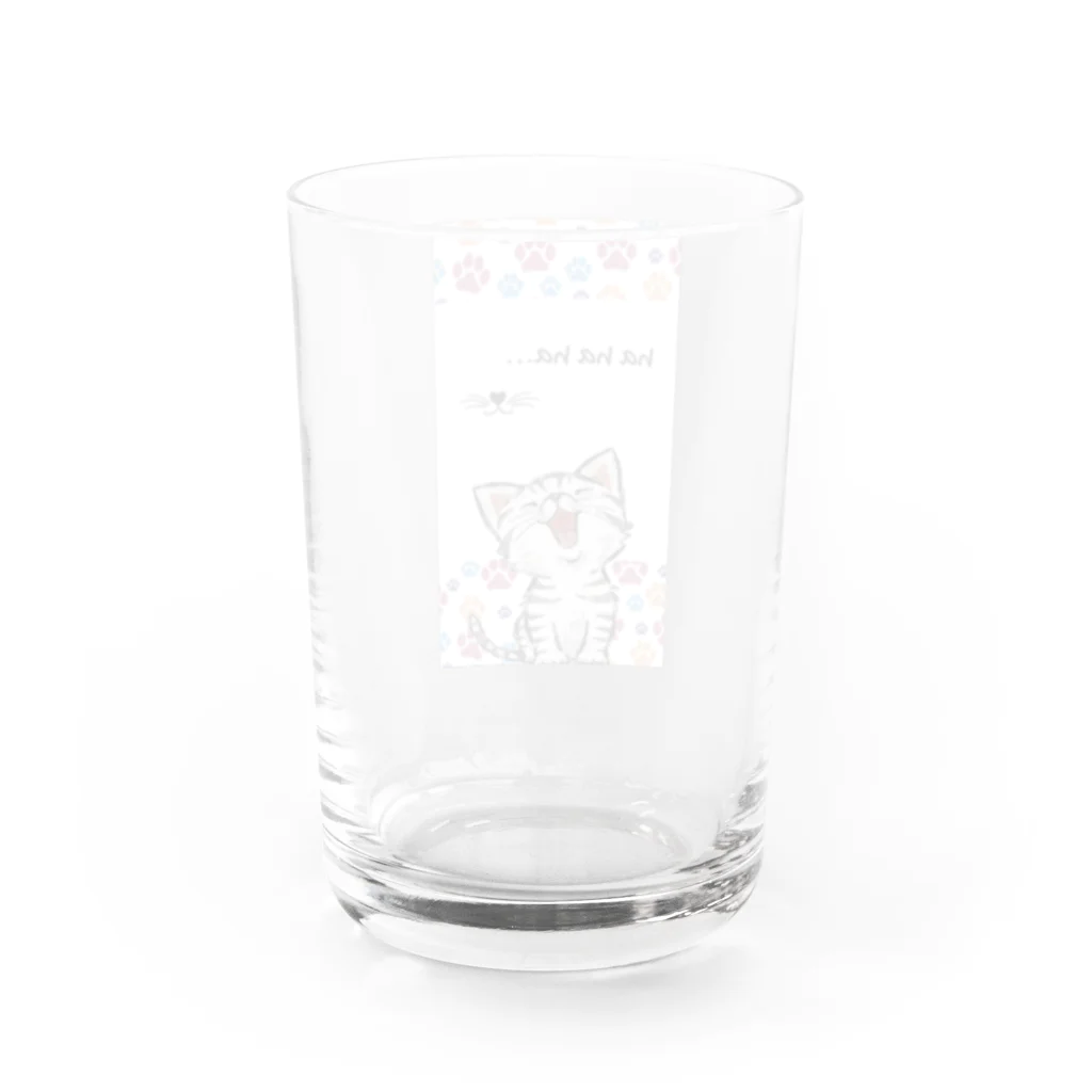 cleafの笑う笑うネコちゃん Water Glass :back