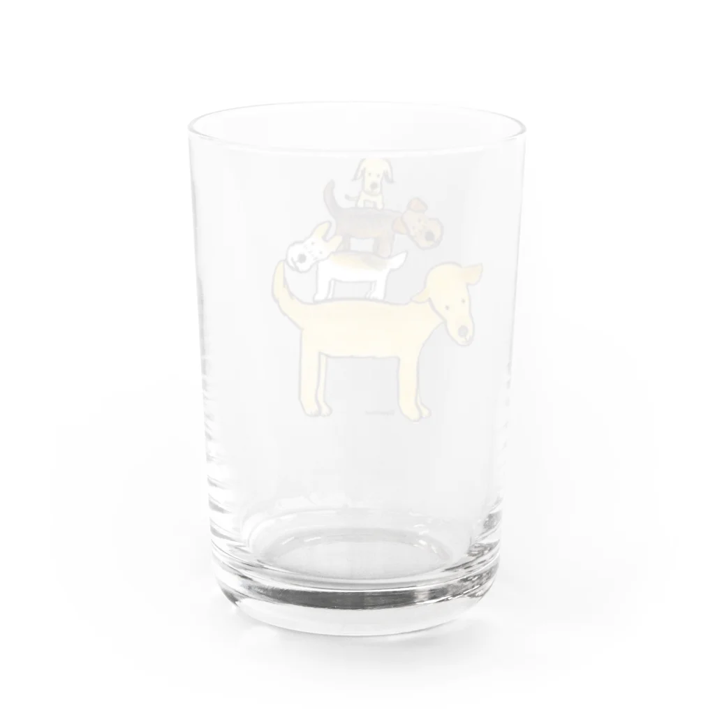 paritoraの仲良し4人組のトーテムポール Water Glass :back