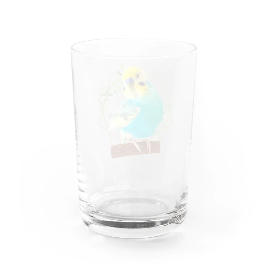 むーむー小屋の止まり木おちび Water Glass :back