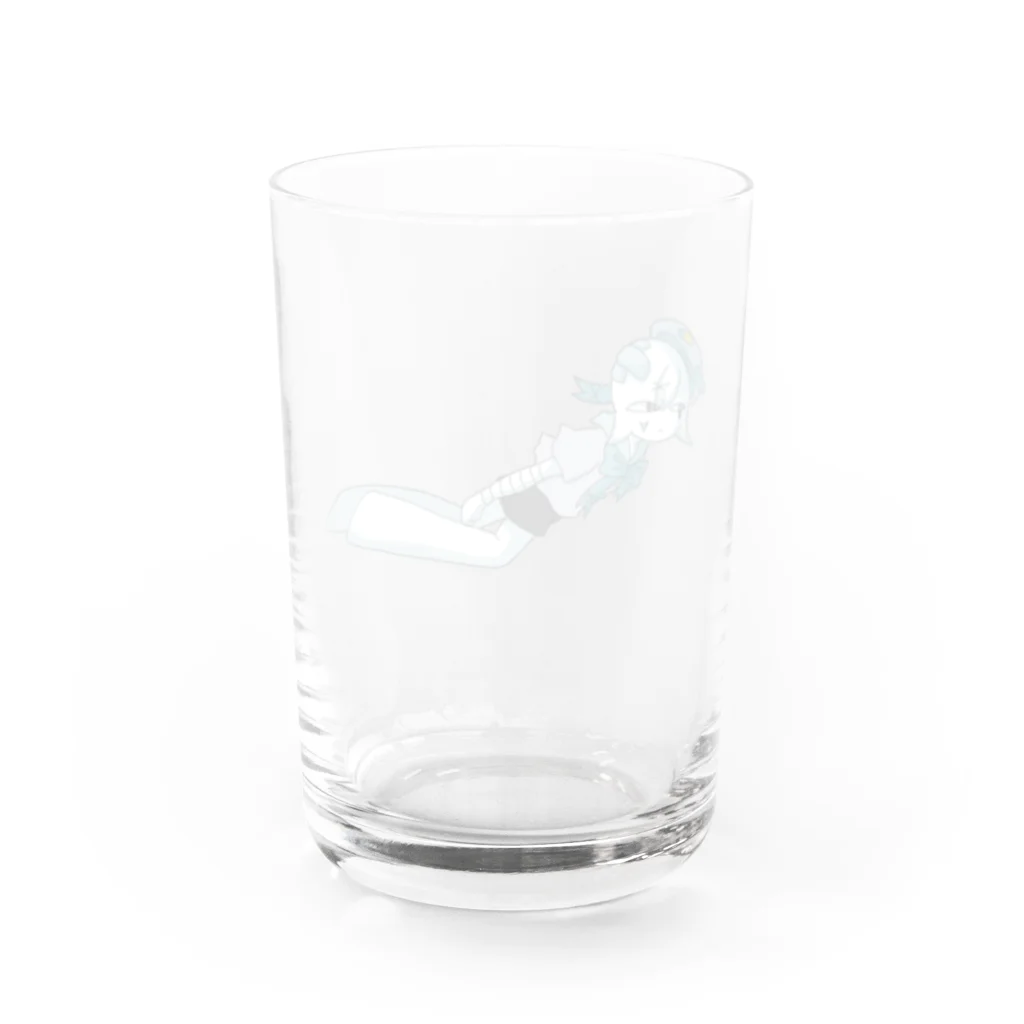 紫時雨のグラス　L Water Glass :back