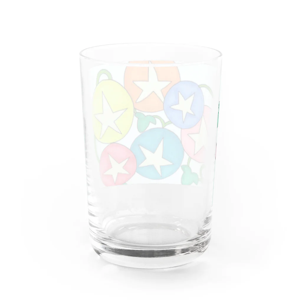 結華の障害者アート 手描きイラスト 朝顔 Water Glass :back