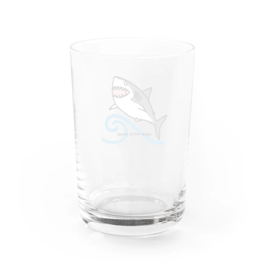 BLUENASHARKのホホジロザメ Water Glass :back