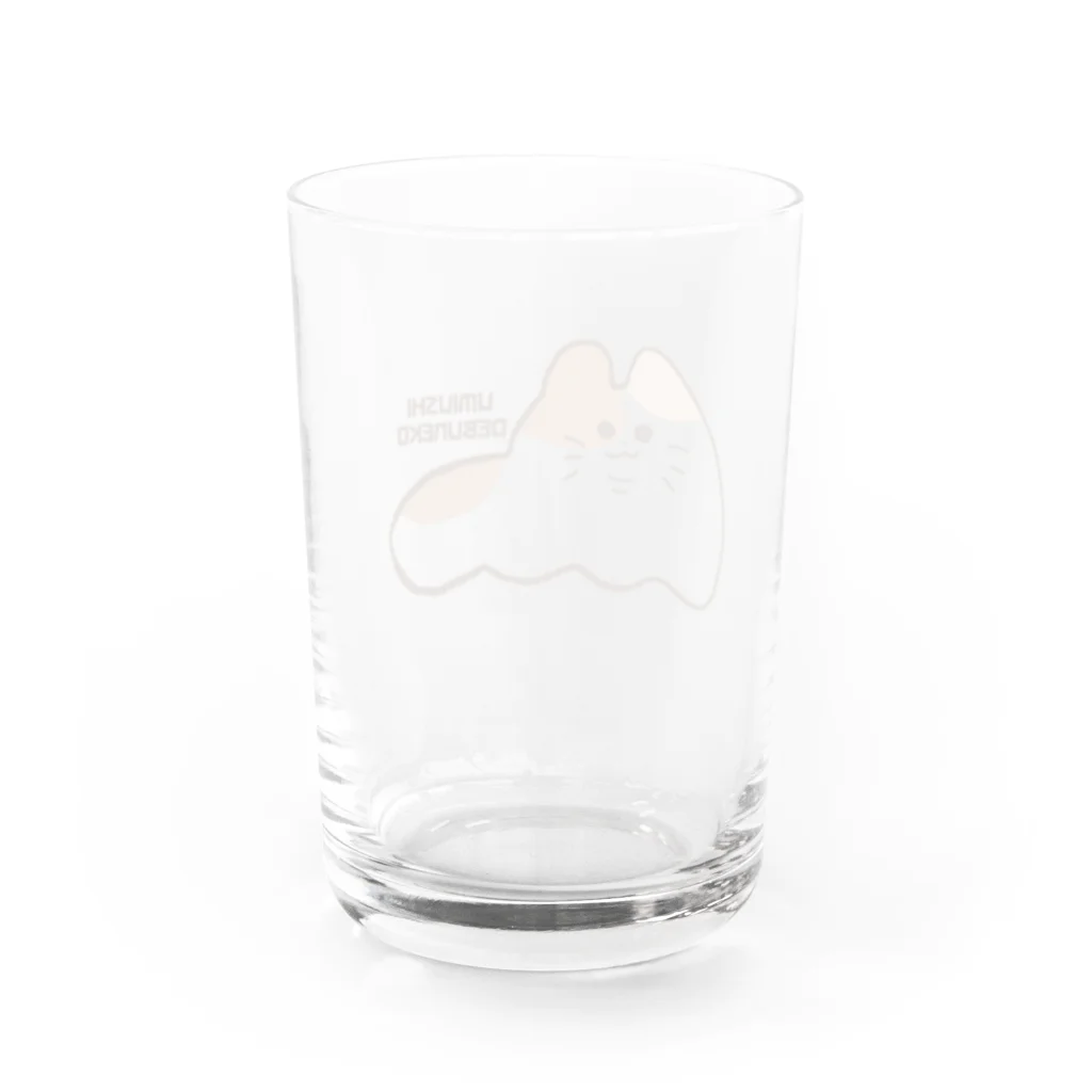 きゃりぽんのウミウシデブネコグラス（モノトーン） Water Glass :back