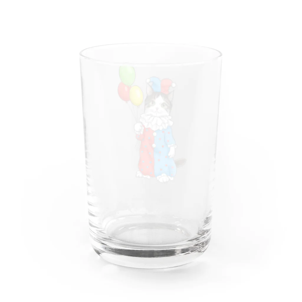 Ａｔｅｌｉｅｒ　Ｈｅｕｒｅｕｘのサーカスにゃんこ　風船ピエロ Water Glass :back