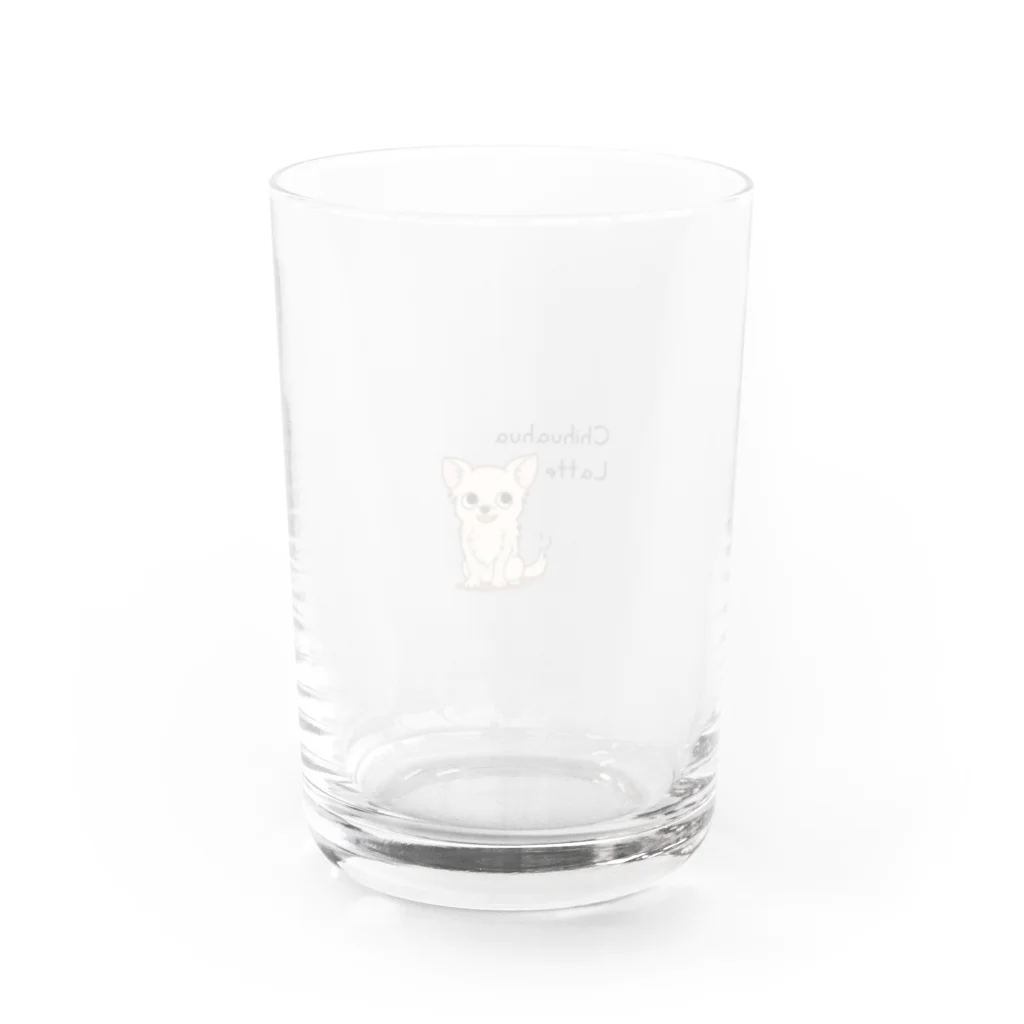 Bordercollie Streetのch-latte-2 Water Glass :back