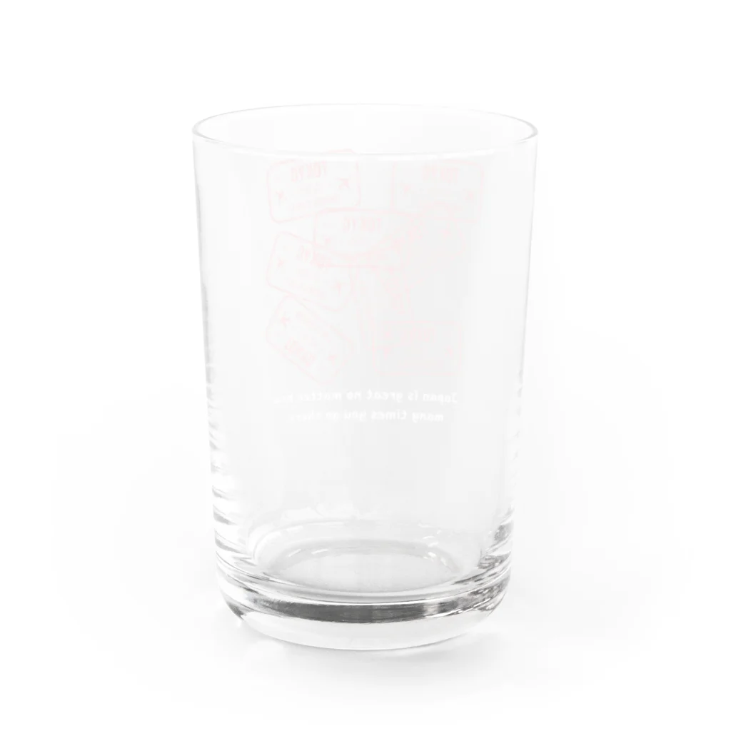 Sky00の日本行きパスポートくん Water Glass :back