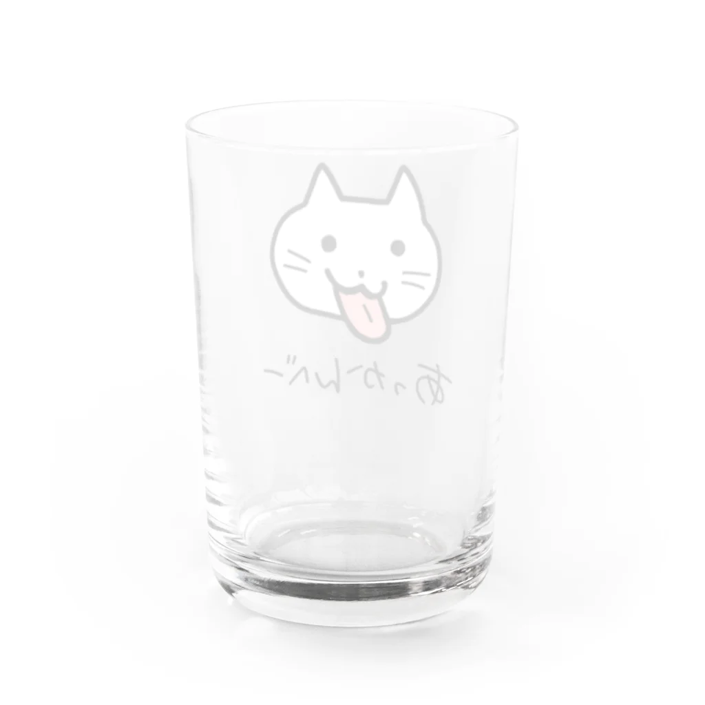 しおらーめんのあっかんべーねこ（文字入り） Water Glass :back