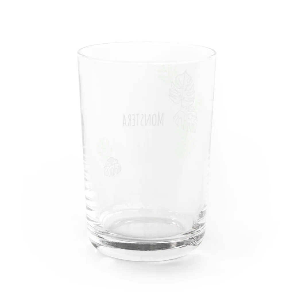 Pecorinoのモンステラと一緒 Water Glass :back