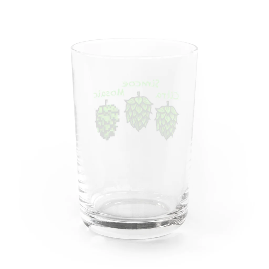 bee_beer_bee_beersのモザイクモザイクホップ Water Glass :back