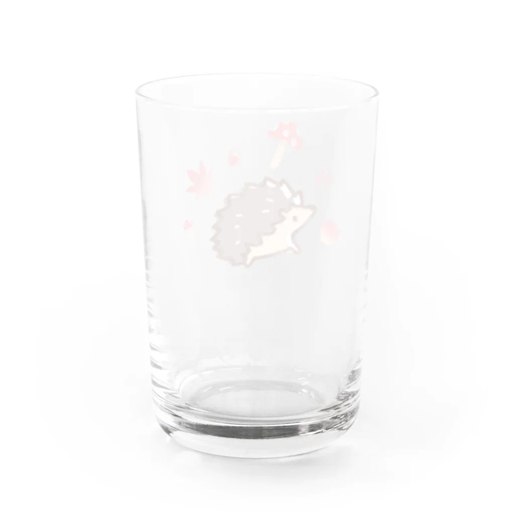 ハルマツアキの【ハリネズミ】ゆるゆるどうぶつシリーズ Water Glass :back