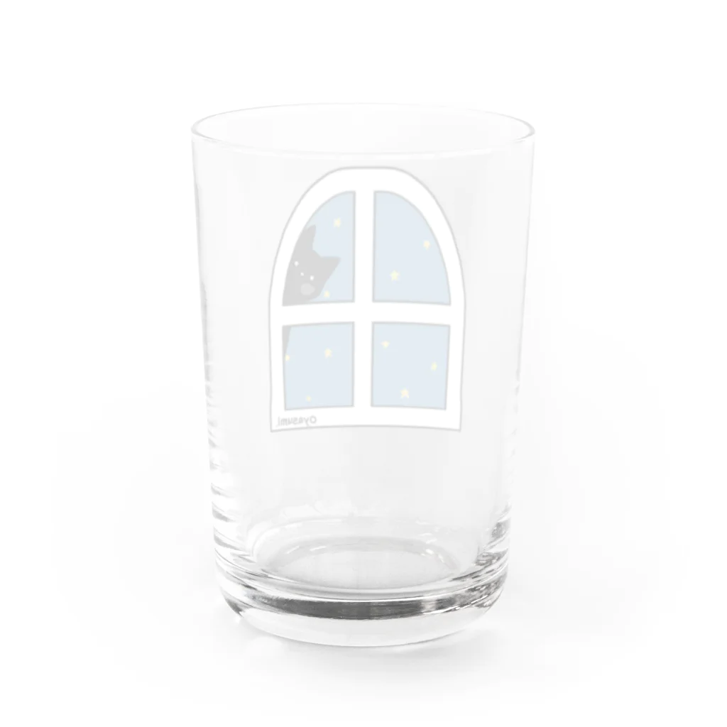 shiropurinのおやすみねこ Water Glass :back