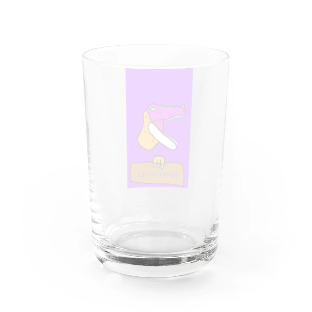 ʚ🦄ɞみつり🌈𝑆𝑂𝐷𝐴𝑆𝐻𝐼𓃗のスピノくん(恐竜) Water Glass :back