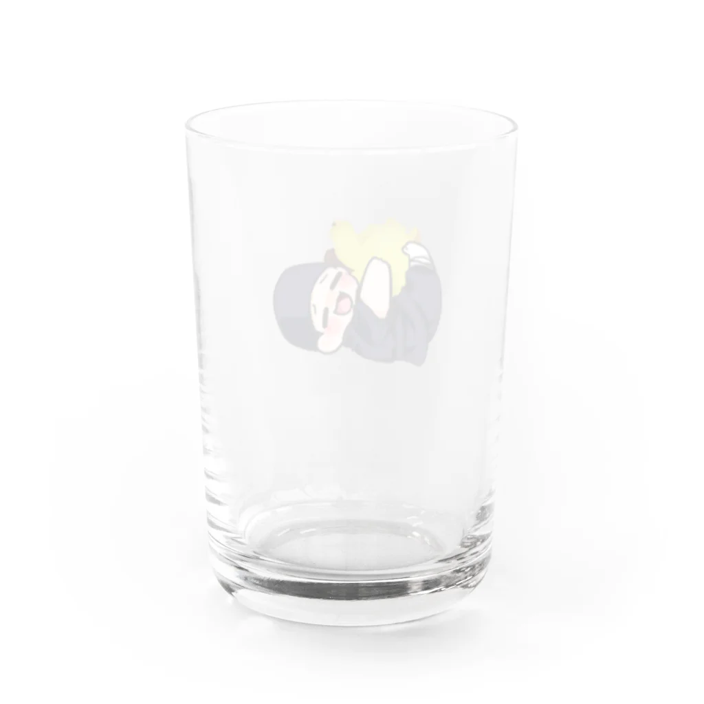 一生金欠マンの塩バター派です。 Water Glass :back